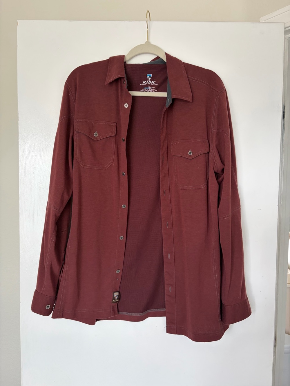 Kuhl Men's Maroon Long-Sleeve Shirt